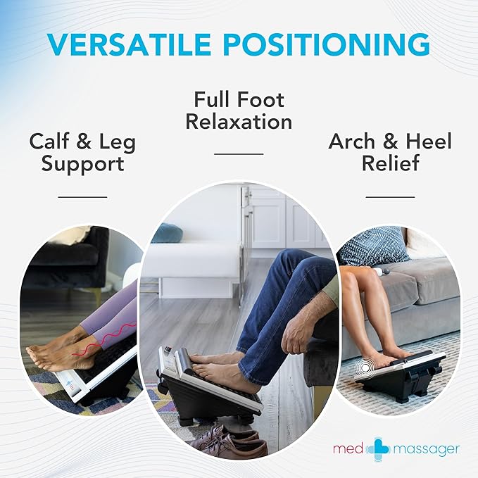 MedMassager Foot Massager Plus | Deep Tissue Massage Therapy at-Home Massager Dual Speed Portable &amp Compact Fast Relief from Neuropathy Improves Blood Circulation MMF07