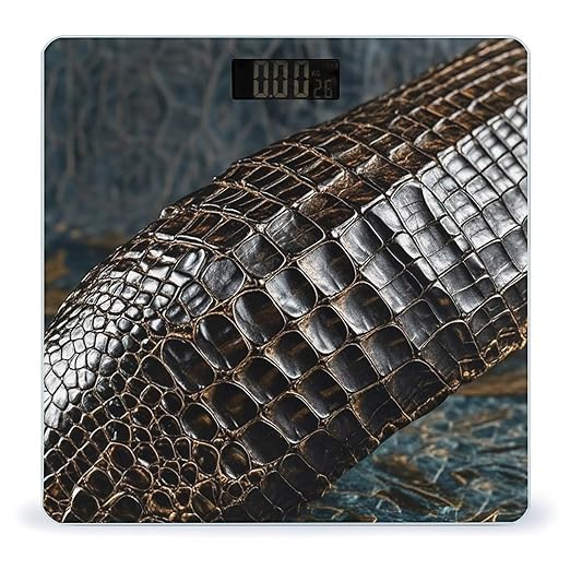 Alligator Skin Scale for Body Weight Digital Bathroom Scale Toughened Glass High Precision Scales for Body Weight with Large LCD Backlight Display Weight Scales