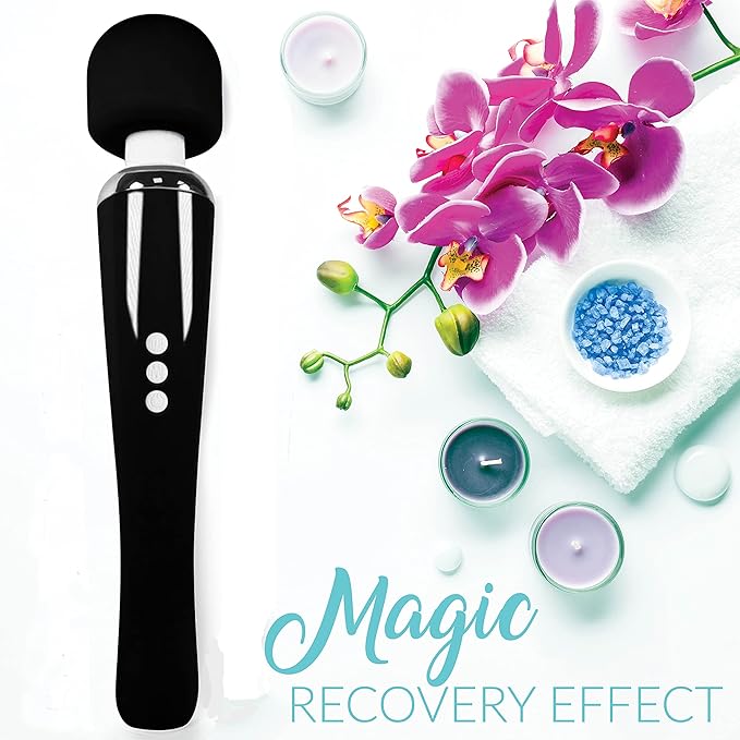 Therapeutic Cordless Massager - Powerful Massage Tool Handheld 8 Speeds 20 Patterns - Rechargeable Hand Massagers for Sore Muscles - Hand Held Massage Tool for Neck &amp Back