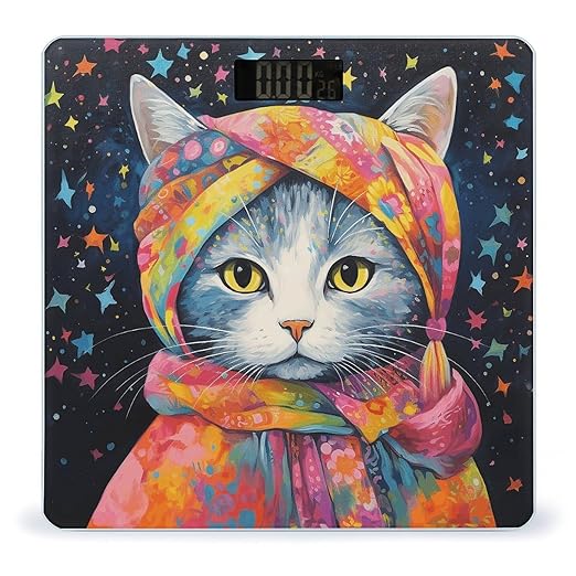 Wearing A Headscarf Scale for Body Weight Accurate Digital Bathroom Scale Toughened Glass High Precision Scales Smart Weight Scales with Large LCD Backlight Display Weighing Machine