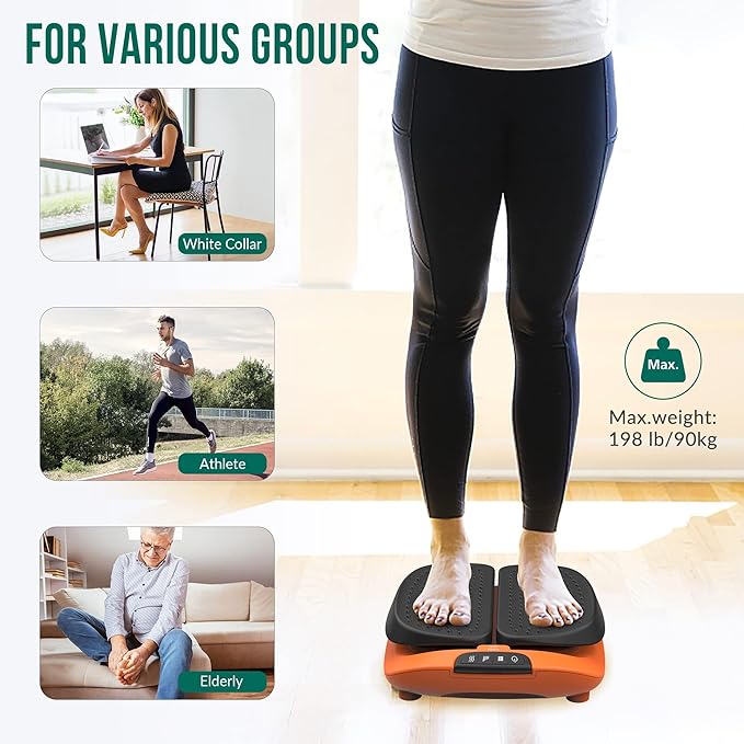 Snailax Vibration Foot Massager with Heat App Control Adjustable Vibration Electric Foot Massager Machine for Circulation Plantar Fasciitis Pain Remote Control