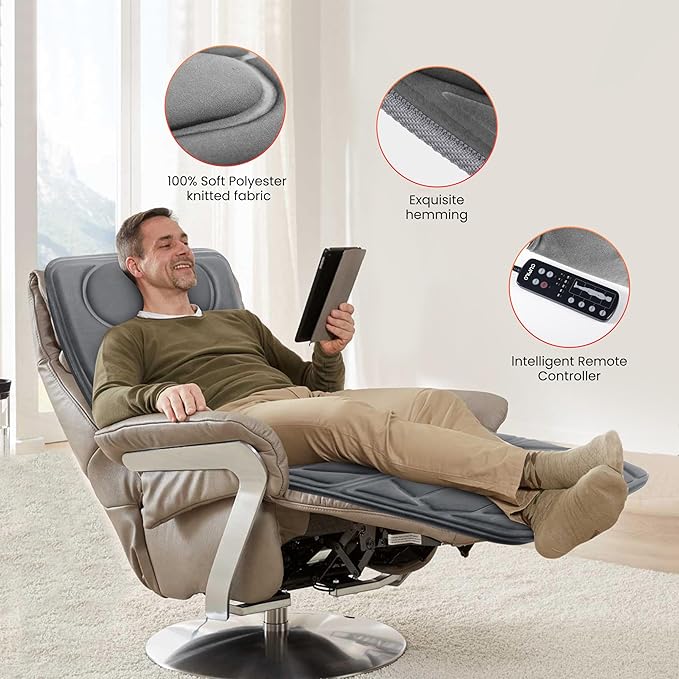 Full Body Massage Mat Massage Pad with 10 Vibrating Motors for Pain Relief Back Massager with Heat Full Body Massage for Back LumbarLeg Gifts for Men Women Long 67