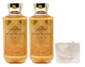 Bath &amp Body Works Gingham Heart Of Gold - 2 Pack Of Shower Gel With a Himalayan Salts Springs Bar Soap.