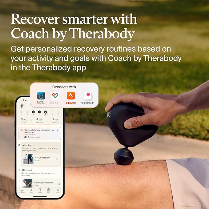 TheraGun Mini (3rd Generation) by Therabody – Ultra-Portable Massage Gun and Travel Essential for Fast Effective Pain and Tension Relief Anywhere (Black)