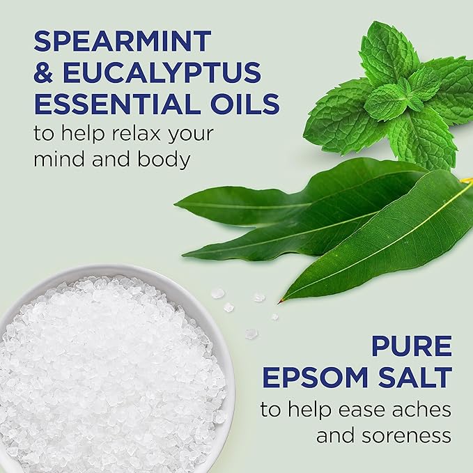 Dr Teal's Body Wash &amp Foaming Bath Bundle with Epsom Salt Eucalyptus &amp Spearmint and Lavender Scents 24 fl oz &amp 34 fl oz (2 Packs)