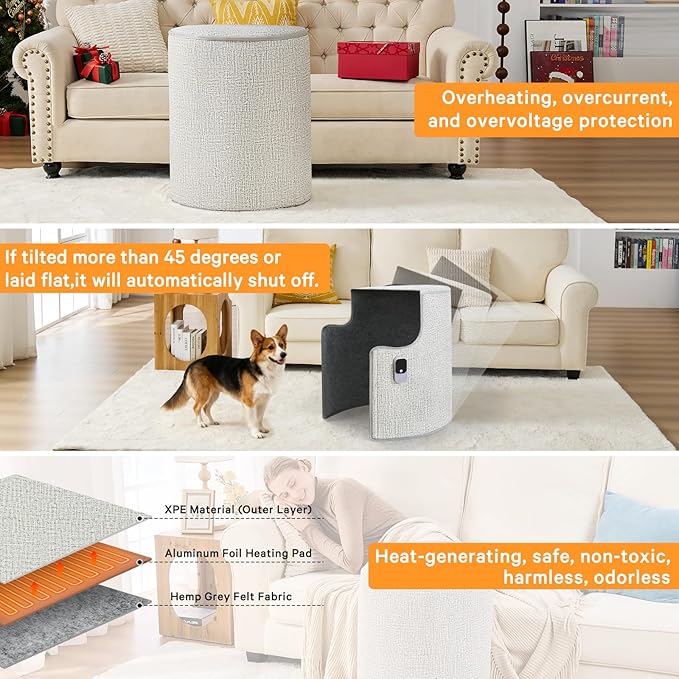 Under Desk Heater &amp Space Heater for Indoor UseLeg Foot Feet Warmer For Office Home Quiet Small Portable Personal Office Heater AccessoriesEssentials Supplies For Women Men Gifts Medium