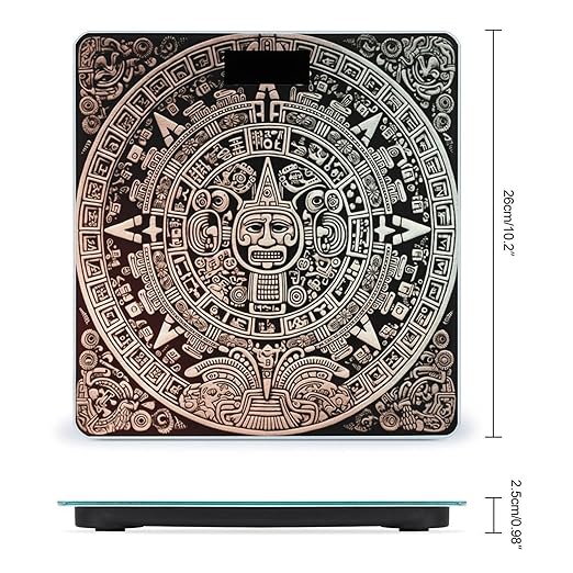Mayan Calendar End of The World Scale for Body Weight Accurate Digital Bathroom Scale Toughened Glass High Precision Scales Smart Weight Scales with Large LCD Backlight Display Weighing Machine