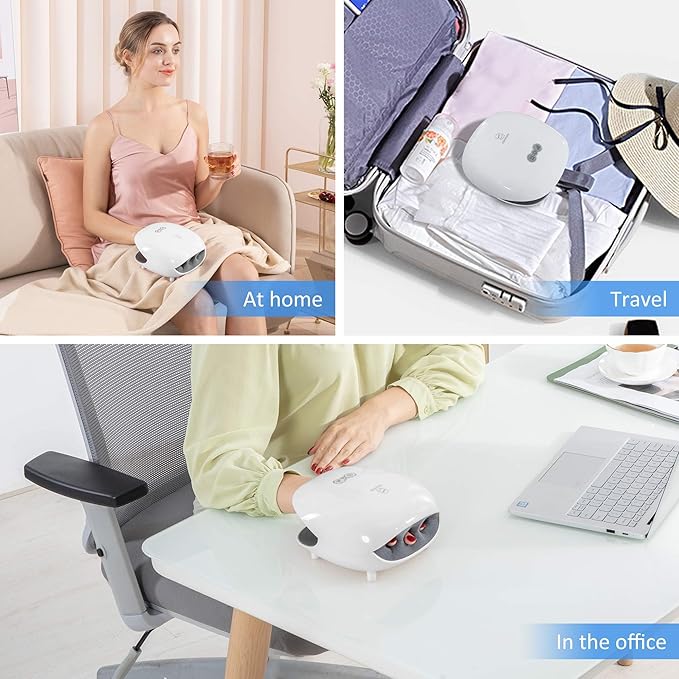 COMFIER FSA Wireless Hand Massager with Heat3 Levels Compression &amp HeatingRechargeable Hand Massager Machine for Carpal TunnelGifts for WomenMen HSA
