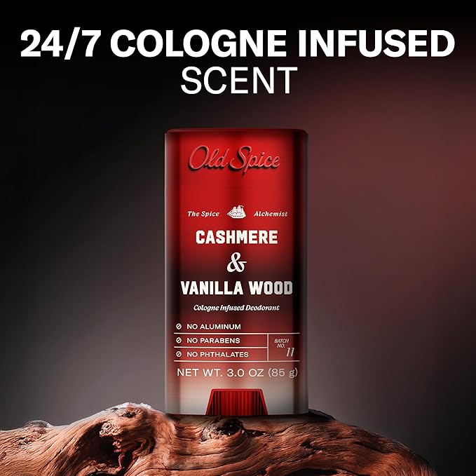 Old Spice Alchemist Collection Body Wash + Aluminum Free Deodorant Bundle for Men Cashmere + Vanilla Wood Scent 24/7 Cologne Infused Scent No Trade Off Formula 20 oz &amp 3 oz (Pack of 2)
