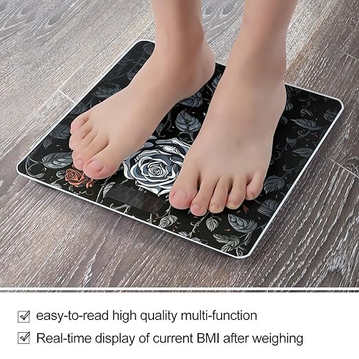 Rose Gothic Smart Scale for Body Weight Accurate Bathroom Scale with LED Display Digital Weight Scales Weighing Machine High Precision Scales for Bath Home