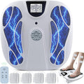 Electric Foot Massager for Neuropathy - Rechargeable EMS Foot Health Plate Machine with TENS Unit Muscle Stimulator for Plantar Fasciitis Pain Relief 15 Modes for Office Home Use Gift for Mom Dad