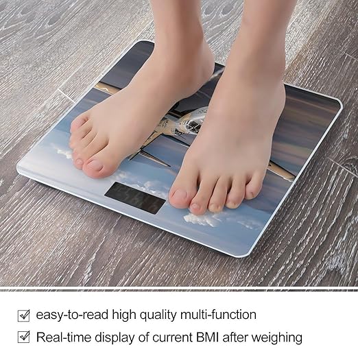 US Army Plane Smart Scale for Body Weight Accurate Bathroom Scale with LED Display Digital Weight Scales Weighing Machine High Precision Scales for Bath Home
