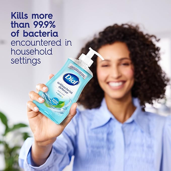 Dial Body Wash Spring Water Pack of 3 and Antibacterial Hand Soap Spring Water Pack of 4 Bundle