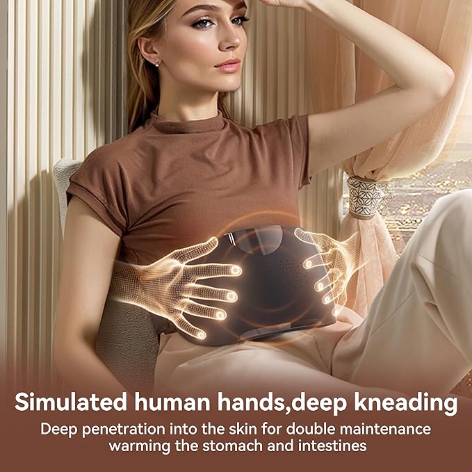 SORELAX Stone Needle Automatic Aboominal Massager Stomach Cellulite Massager for Digestion Alleviates Discomfort Caused by Problems Like Indigestion Gas Constipation or Period Cramps (Blue)