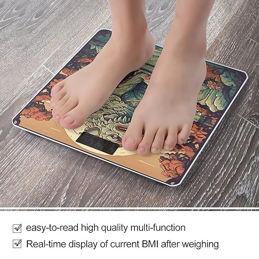 Lion Statue Scale for Body Weight Digital Bathroom Scale Accurate Smart Weight Scales with Large Display Weighing Machine High Precision Scales