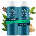 Oars + Alps Body Wash for Men Mens Body Wash &amp Face Cleanser with Vitamin E &amp Antioxidants Moisturizing Paraben &amp Sulfate Free Cleanser Alpine Tea Tree 2pk