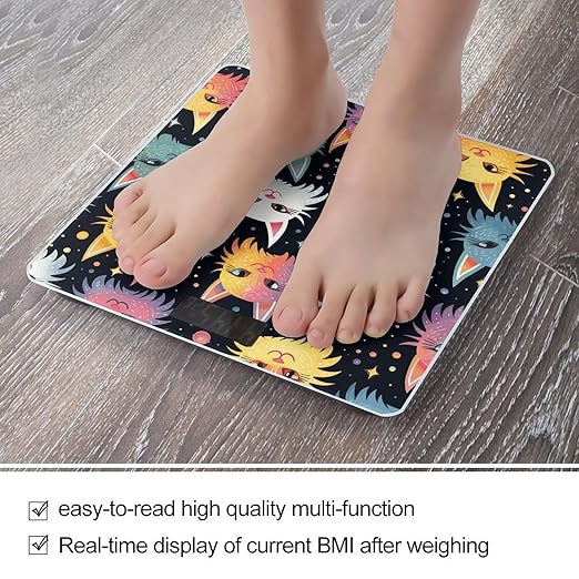 Star Ear Cat Scale for Body Weight Digital Bathroom Scale Precision Smart Weighing Scales with Clear LED Display Accurate High Precision Scales Weighing Machine