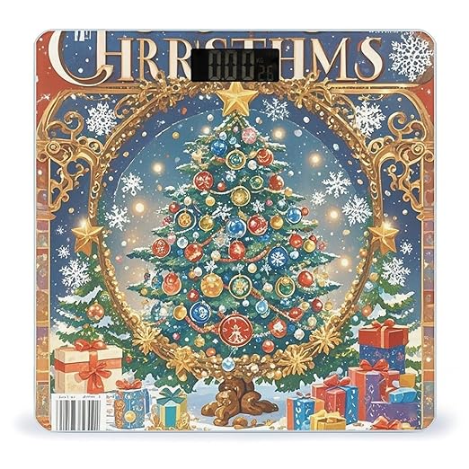 Christmas Puzzles Scale for Body Weight Smart Scales Digital Bathroom Scale High Precision Weighing Scales with Large Display Weighing Machine for People