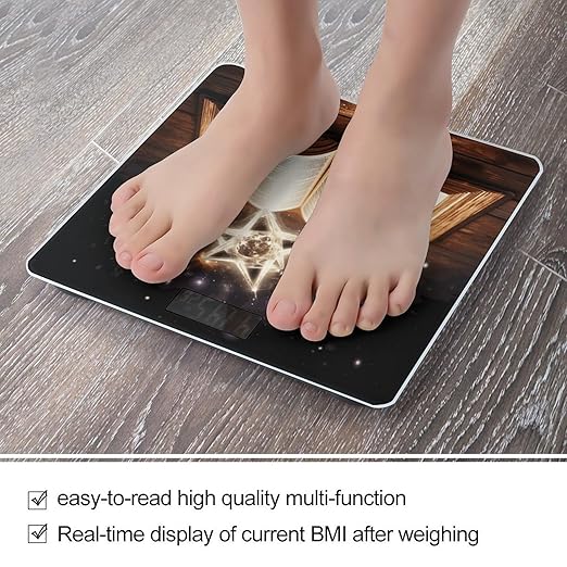 Magic Book Scale for Body Weight Sturdy Tempered Glass Weighing Scales with LCD Display Accurate Digital Bathroom Scale Convenient Body Fat Smart Scales 400lb