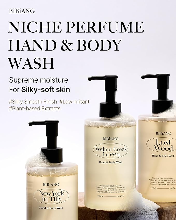 Walnut Creek Green Body Wash - Korean Body Care for Cleansing &amp Moisturizing - Hydrating Body Care Formula with Forest Bergamot Scent Honey Propolis &amp Chamomile - 10.82 fl.oz