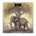 Asian Elephant with Tree Scale for Body Weight Highly Accurate Digital Bathroom Scale Sturdy Tempered Glass Weighing Scales with LCD Display Fashion Body Fat Smart Scales 400lb