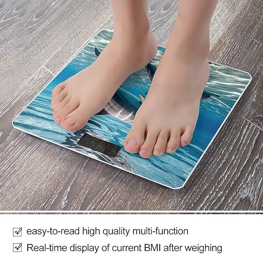 Dolphins Underwater Scale for Body Weight Digital Bathroom Scale Accurate Smart Weight Scales with Large Display Weighing Machine High Precision Scales