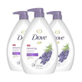 Dove Relaxing Body Wash Pump Calms &amp Comforts Skin Lavender Oil and Chamomile Effectively Washes Away Bacteria While Nourishing Your Skin 34 oz 3 Count
