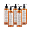 Prija Vitalizing 2 in 1 Shower Gel and Shampoo with Ginseng Extract Hydrating and Energizing Hair and Body Wash Gel with Pump Dispenser Luxurious Shower Gel 5 x 12.85 Fl. Oz