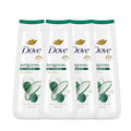 Dove Body Wash with Pump 4 Count Invigorate Aloe &amp Eucalyptus For 24hr Lotion-Soft Skin Moisturizing Skin Cleanser with No Sulfates No Parabens
