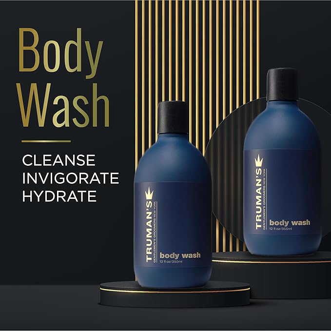 Truman's Gentlemen's Groomers Body Wash - Invigorating 12 fl oz Hydrates and Refreshes Skin