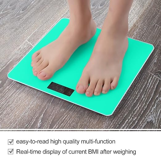 Digital Bathroom Weighing Scale Energy Saving Scale Smart Scale for Body Weight Green Blue