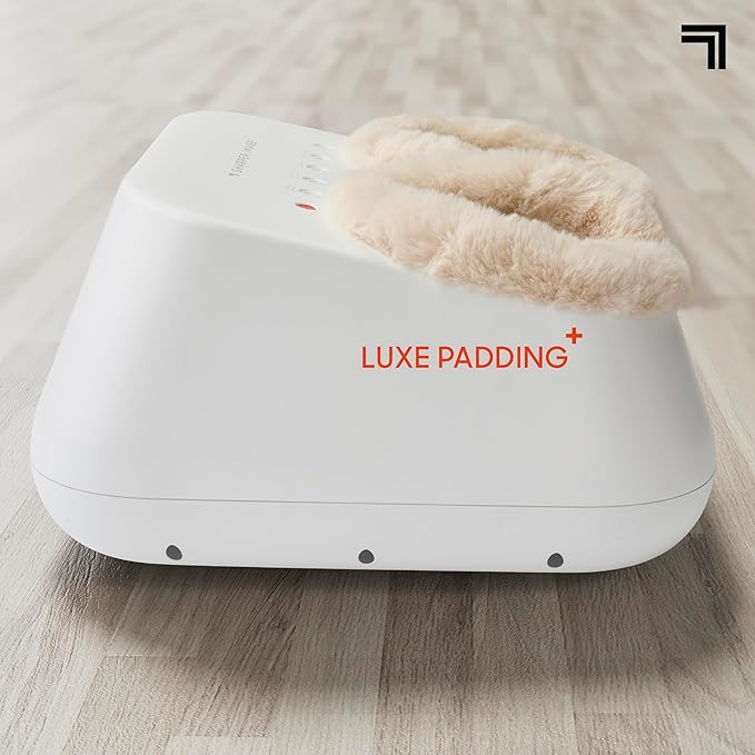 Sharper Image Shiatsu Luxe Foot Massager with Heat &amp Compression Ultra-Soft Padding Deep Kneading Massage Tool Relax Muscles Target Heels Balls &amp Arches Perfect Holiday Gift for Women &a