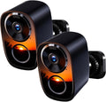2026 Upgraded 2K Security Cameras Wireless Outdoor (2-Pack) Free Cloud &amp SD Storage Long Battery Life 2.4G/5G Wifi Support Motion Detection Color Night Vision Spotlight Waterproof 2-Way Ta