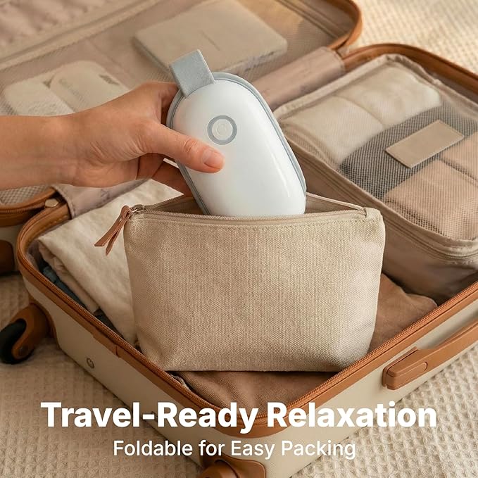 Eye Massager with Heat and Bluetooth Dry Eye Therapy Temple Massager Heated Sleep Mask BlackoutRechargeable Eye Warmer. Stress Relief Gifts for Women/Men Gamers Travel Essentials