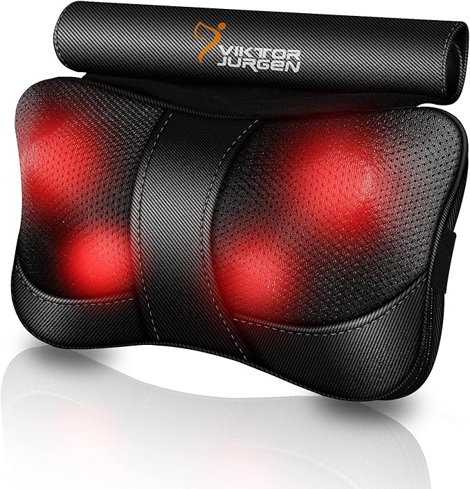 VIKTOR JURGEN Mothers Day Back Massager Kneading for Neck Shoulder and Foot Shiatsu Massage Pillow with Heat Relaxation Gifts for Women/Men/Dad/Mom/Christmas/Fathers Day