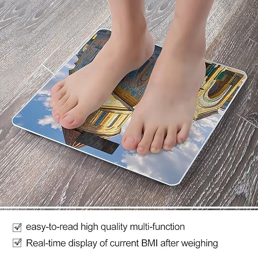 Armenian Church Scale for Body Weight Highly Accurate Digital Bathroom Body Scale Digital Bathroom Scales for People Anti-Slip Large LCD Display Smart Scales