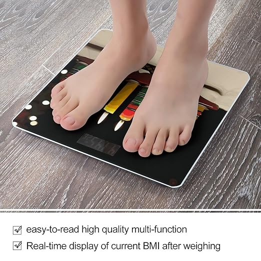Kwanzaa Candles Bathroom ScaleHighly Accurate Digital Weighing Machine for People Bright LED Display Weight Scale for The Aldult Home Use