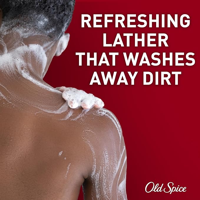 Old Spice Body Wash for Men Refreshing 3X Defense 24/7 Shower Fresh with Long Lasting Scent Red Collection Swagger with Cedarwood Scent 33.4 oz (Pack of 4)
