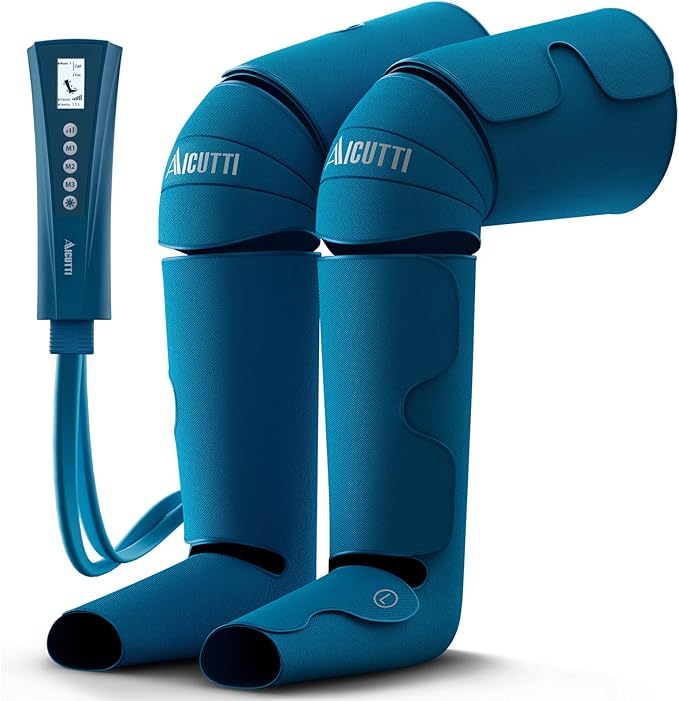 Professional Air Compression Leg Massager with Heat - Ideal Christmas Mother's Day &amp Father's Day Gifts for Women Men Dad &amp Mom from Daughter or Son - Pain Relief for Foot Calf Knee &amp
