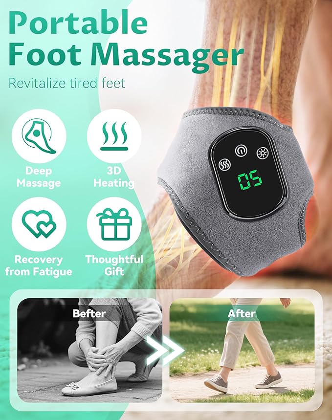 3 in 1 Massager 3 in 1 Neuropathy Foot Massage with 3 Vibration Mode 5 Heat Leavel 3 in 1 3 in 1 Massager One-Click Operation Wireless Lengthened (4pcs)