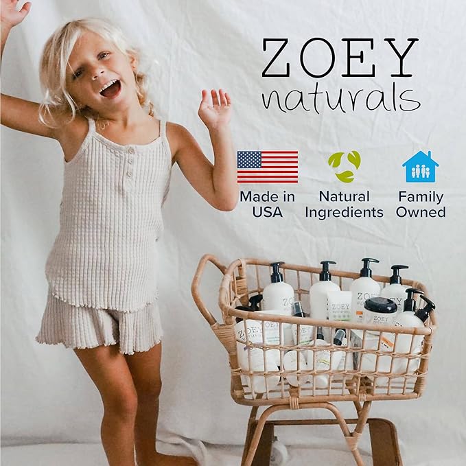 Zoey Naturals - Sweet Citrus Bubble Bath for Kids &amp Babies - Organic Tear-Free Non-Toxic Toddler Soap with Moisturizing Aloe &amp Avocado Oil - Long Lasting Bubbles - Made in USA 17 oz