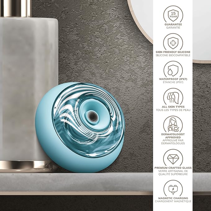 GESKE SmartAppGuided™ Sonic Cool &amp Warm Face &amp Body Massager | 9 in 1 | Electric Massager | Face &amp Body | Battery-Free Cooling &amp Warming | Firms Relaxes &amp De-Puffs Skin | with Sma