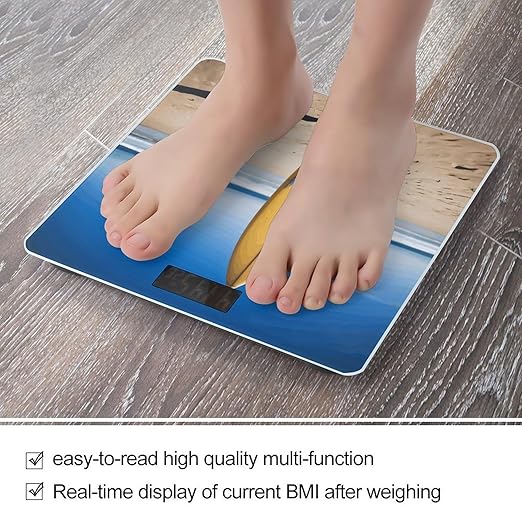 Beach Surfboard Weight Scale Digital Electronic Scales Bathroom Scale Larg LCD Backlight Display High Precision MeasurementsTempered Glass