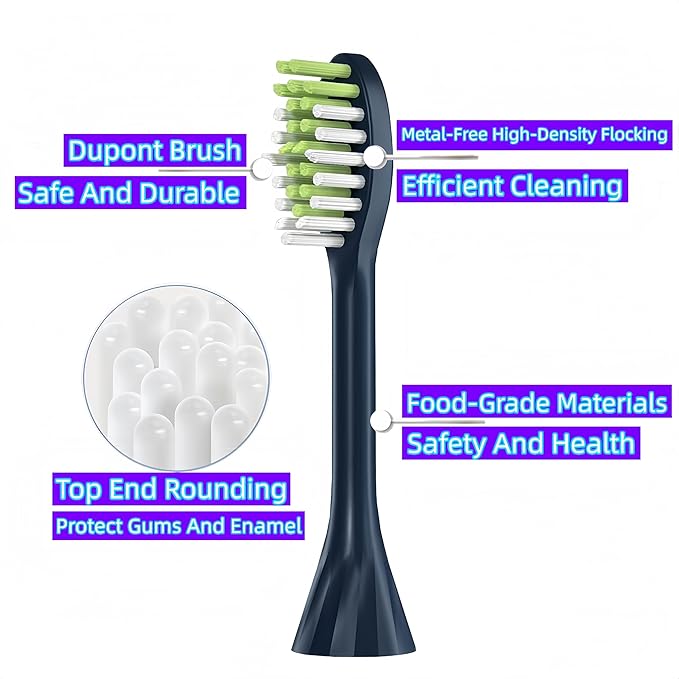  Electric Toothbrush Accessory Toothbrush Head. Compatible for Philips HY1100 HY1200 BH1022 ONE110 Series Electric Toothbrush(4pcs Black) ﻿