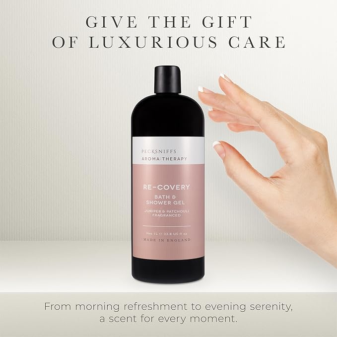 Pecksniff's Aroma:Therapy ReCovery Shower Gel – Luxurious Moisturizing Bath &amp Body Cleanser 1000 ml/33.8 fl oz Bottle