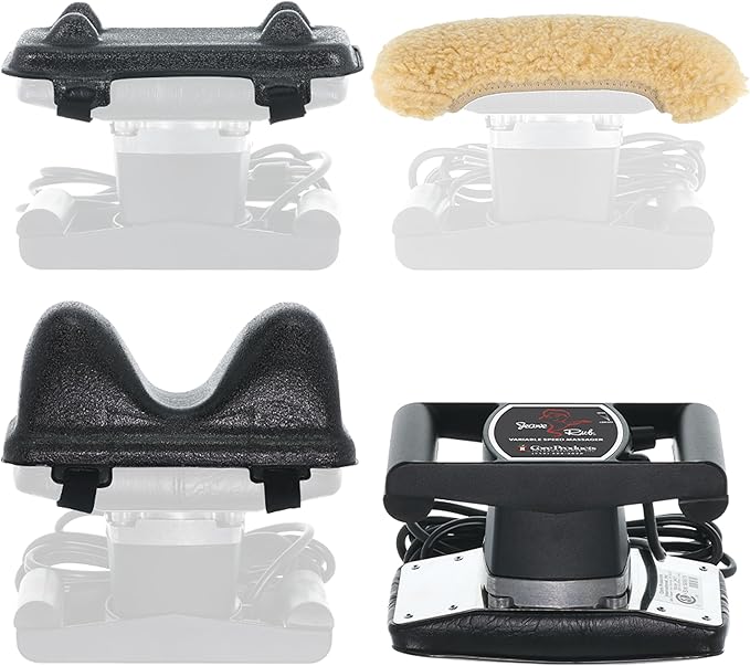 Core Products Jeanie Rub Massager Deluxe Package - Variable Speed Electric Massager for Deep Tissue Pain Relief Full Body Massage Back &amp Shoulder Massager w Fleece Pad Cover &amp Trigger Point
