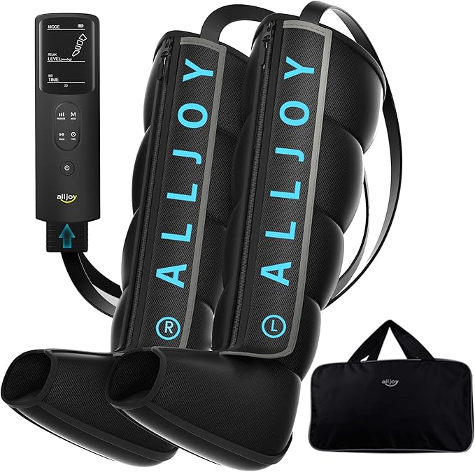 ALLJOY Pro-Grade Leg Massager Recovery Boots Leg Compression Massager for Circulation and Pain Relief Sequential Compression Boots for Fast Recovery Gifts for Men Women