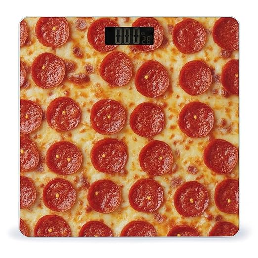 Automatic Switch Digital Bathroom Weighing Scale Smart Scale for Body Weight Pizza Pepperoni Pattern