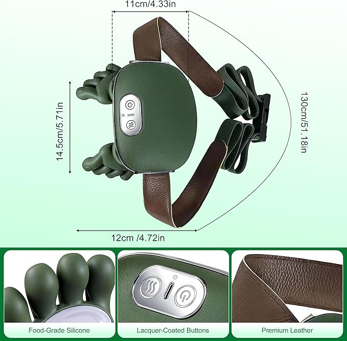 OTAVILEM Neck Massager with Heat Shiatsu Neck and Back Massager with 4D KneadingSimulated Human Hand Design Electric Deep Tissue Massage for Pain Relief and Muscle Relax