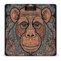 Orangutan Tribal Pattern Scale for Body Weight Accurate Digital Bathroom Scale Toughened Glass High Precision Scales Smart Weight Scales with Large LCD Backlight Display Weighing Machine
